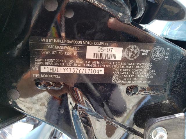 2007 HARLEY-DAVIDSON FLHRS 1HD1FY4137Y717104
