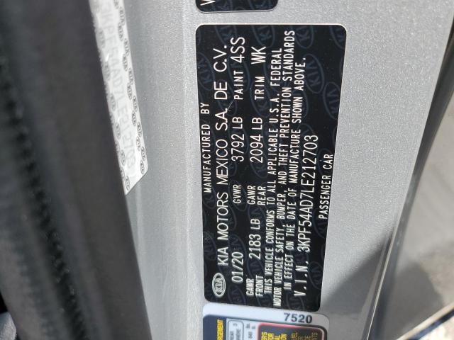3KPF54AD7LE212703 KIA FORTE EX