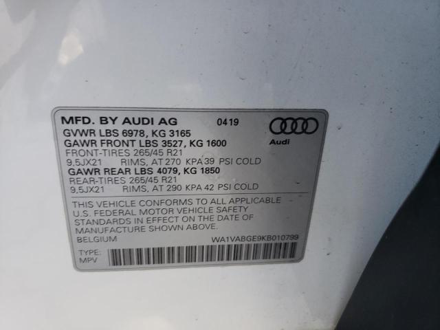 2019 AUDI E-TRON PRE - WA1VABGE9KB010799