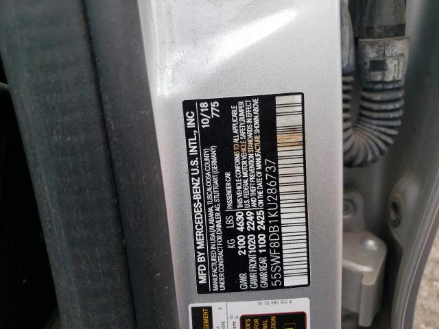 55SWF8DB1KU286737 Mercedes-Benz C 300