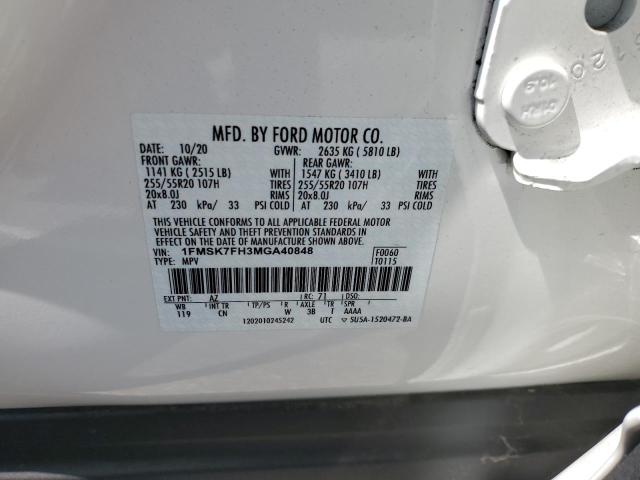 1FMSK7FH3MGA40848 Ford Explorer Limited
