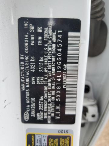 5XXGT4L19GG045741 KIA Optima Lx
