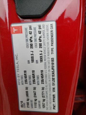 2018 TESLA MODEL 3 - 5YJ3E1EA5JF019183