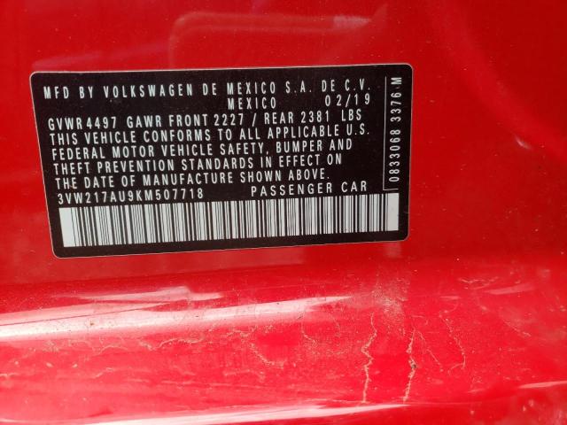 2019 VOLKSWAGEN GOLF SPRTW - 3VW217AU9KM507718