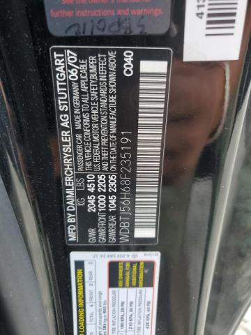 2008 Mercedes-Benz Clk 350 VIN: WDBTJ56H68F235191 Lot: 57257153