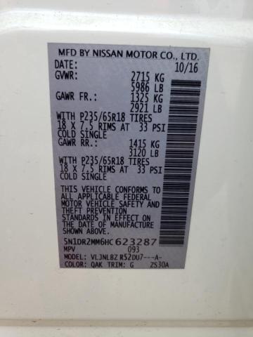 5N1DR2MM6HC623287 Nissan Pathfinder S
