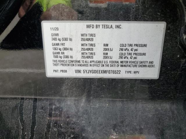 5YJYGDEEXMF076522 Tesla Model Y
