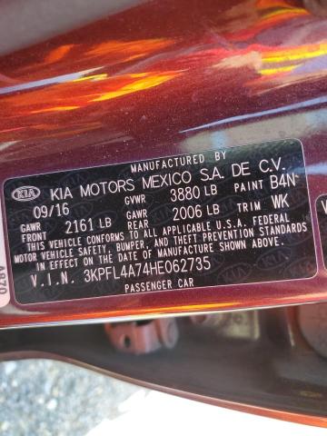 3KPFL4A74HE062735 KIA FORTE LX