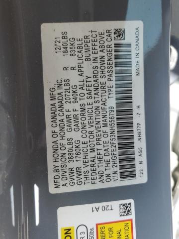 2HGFE2F53NH556799 Honda Civic Sport