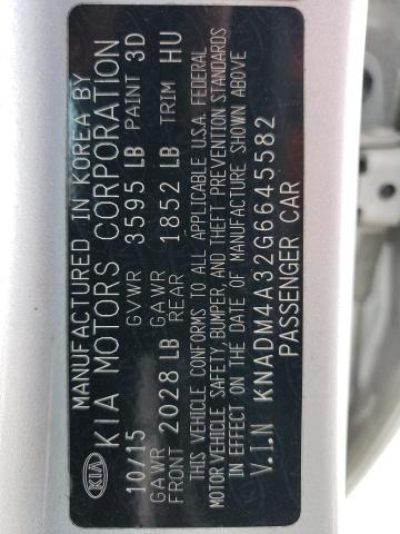 KNADM4A32G6645582 KIA RIO LX