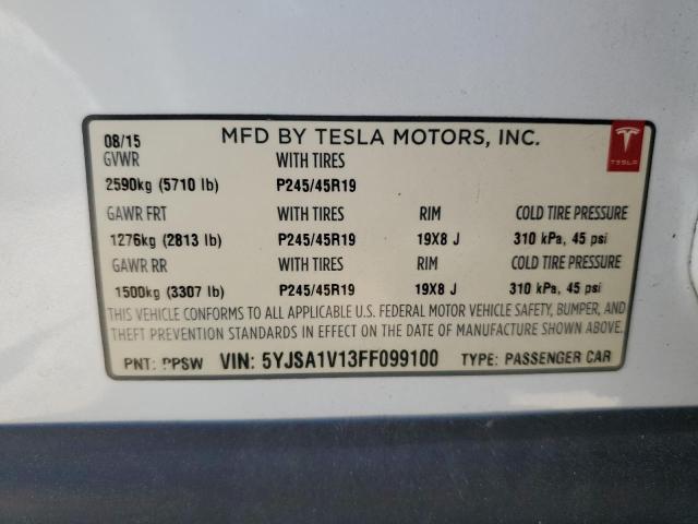 2015 TESLA MODEL S 90 - 5YJSA1V13FF099100