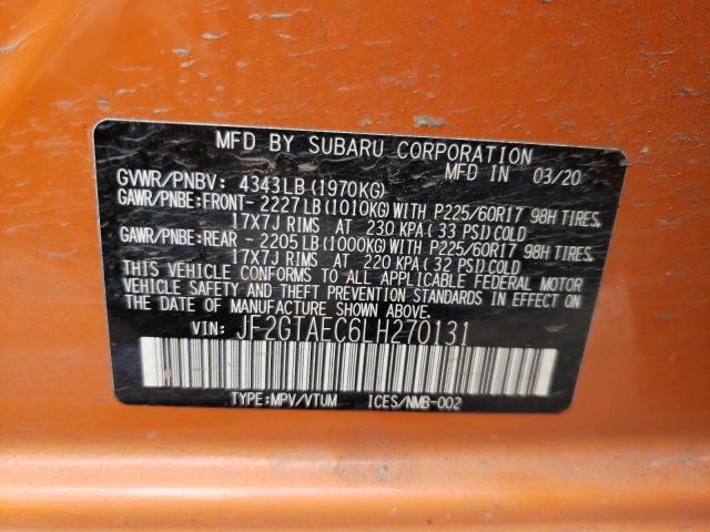 JF2GTAEC6LH270131 Subaru Crosstrek Premium