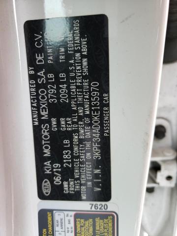 3KPF34AD0KE135970 KIA Forte Gt Line