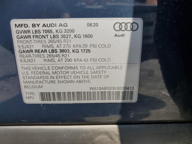 2020 AUDI E-TRON SPO - WA13ABGE9LB033413