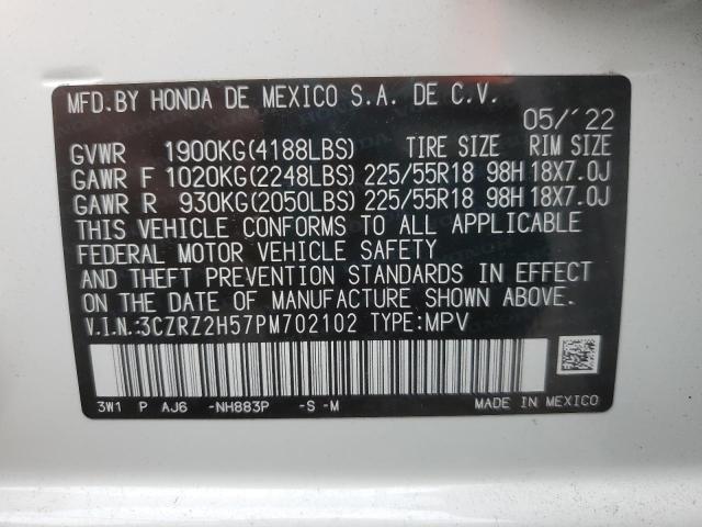 3CZRZ2H57PM702102 Honda HR-V SPORT