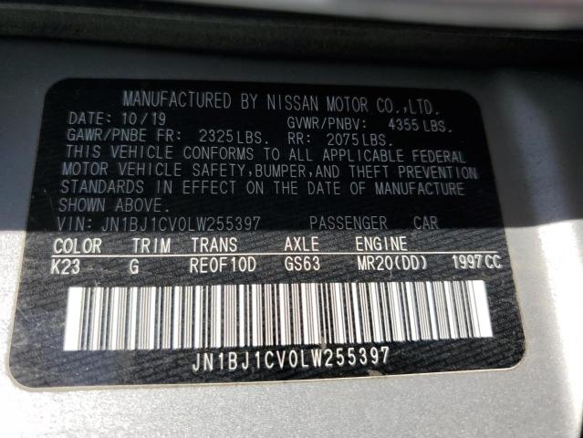JN1BJ1CV0LW255397 Nissan Rogue Sport S