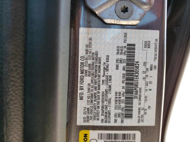 VIN 3FA6P0RU1ER305824 2021 Ford Fusion, Titanium Hev no.13