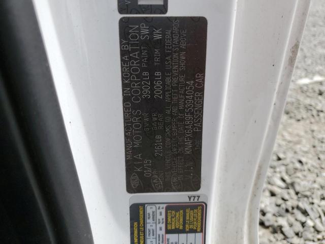 KNAFX6A89F5394054 KIA FORTE EX