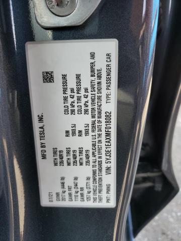 5YJ3E1EAXMF018082 Tesla MODEL 3