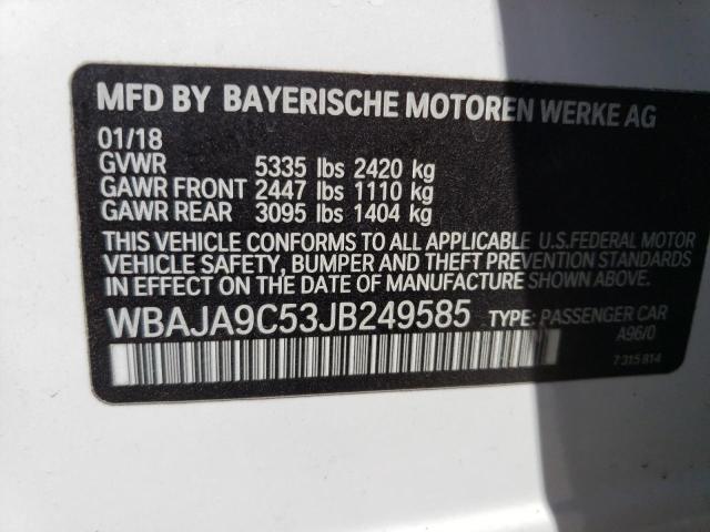 2018 BMW 530E - WBAJA9C53JB249585