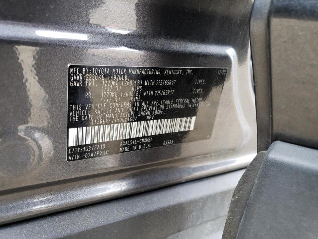 4T3R6RFV4MU024607 Toyota Rav4 Xle