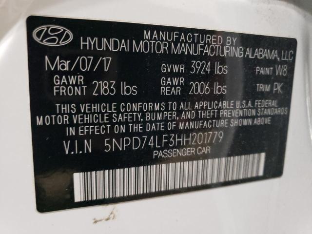 2017 HYUNDAI ELANTRA SE - 5NPD74LF3HH201779