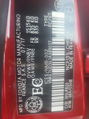 2018 TOYOTA YARIS L - VNKKTUD36JA089037
