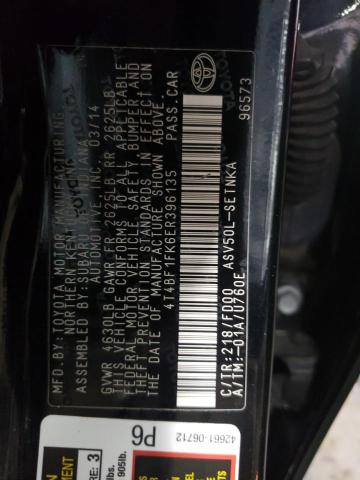 4T4BF1FK6ER396135 2014 Toyota Camry L