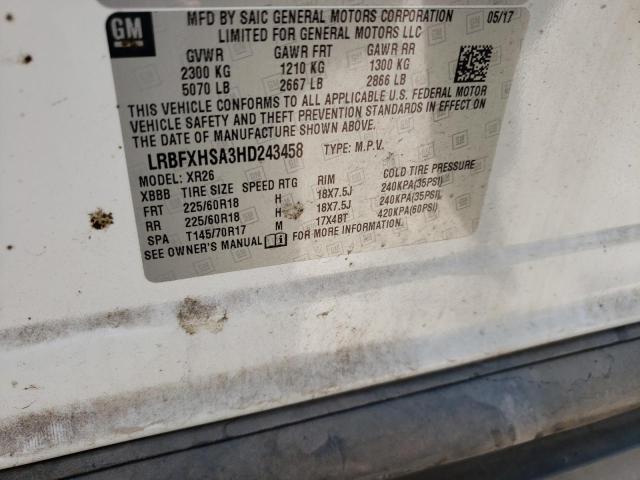 2017 BUICK ENVISION LRBFXHSA3HD243458