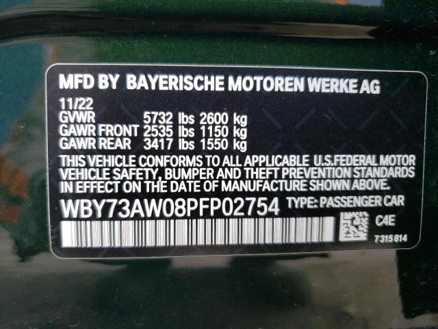 2023 BMW I4 EDRIVE4 - WBY73AW08PFP02754