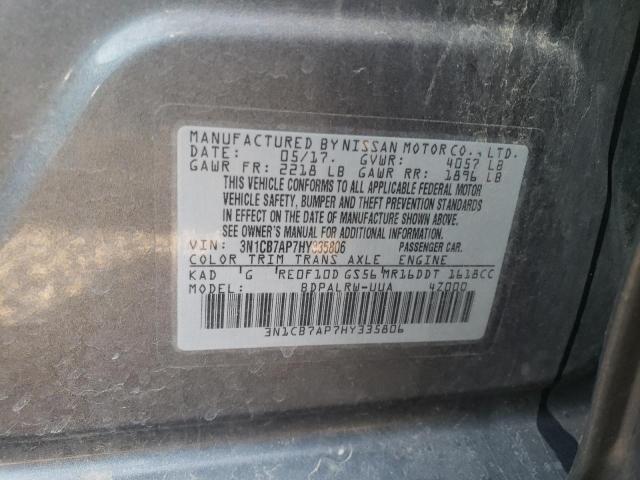 3N1CB7AP7HY335806 Nissan Sentra Sr Turbo