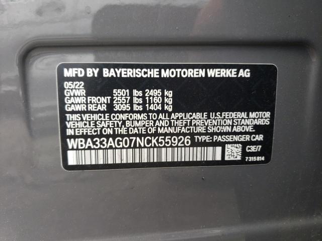 2022 BMW 530XE WBA33AG07NCK55926