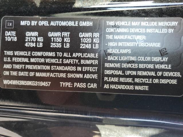 2019 BUICK CASCADA PR - W04WH3N59KG319457