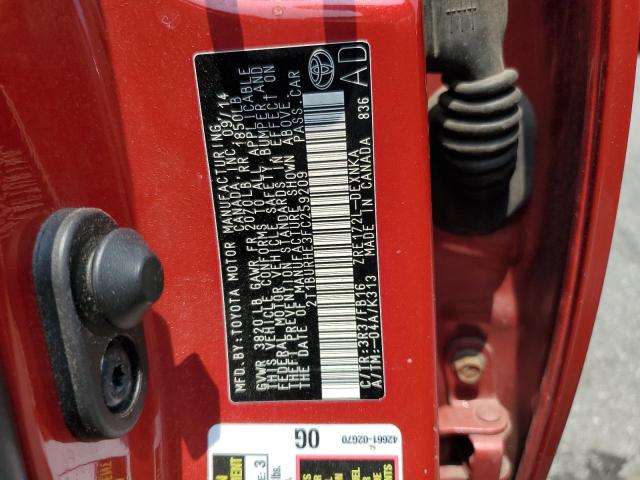 2T1BURHE3FC259209 Toyota COROLLA L