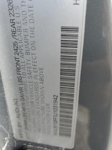 2018 AUDI S3 PREMIUM - WAUB1GFF3J1031942
