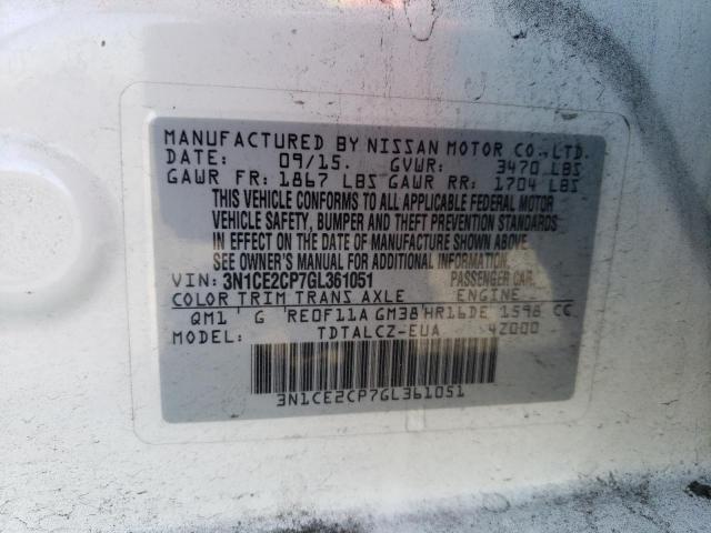 3N1CE2CP7GL361051 Nissan Versa Note S