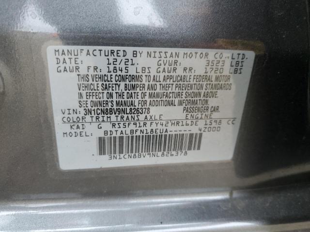 3N1CN8BV9NL826378 Nissan VERSA S