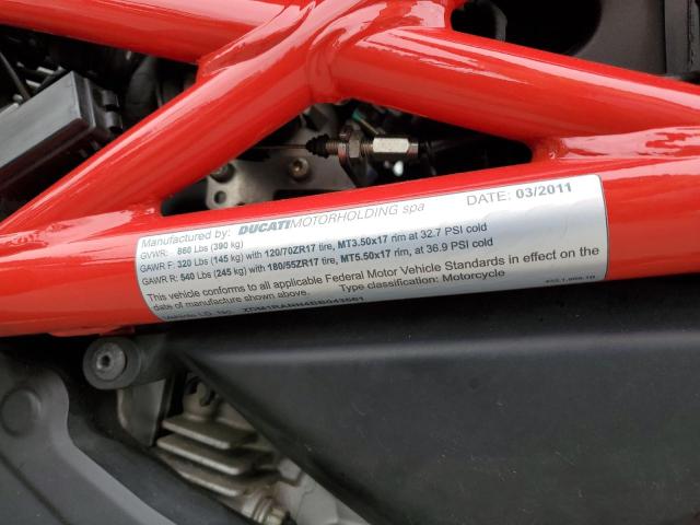 2011 DUCATI MONSTER 79 ZDM1RANN4BB043661