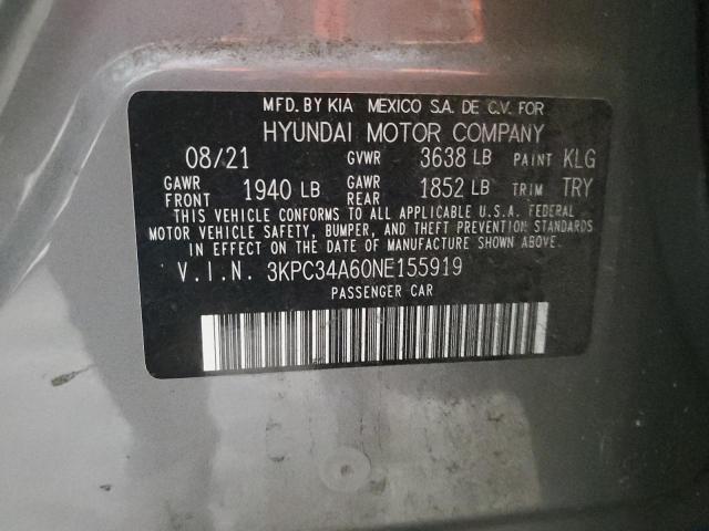 2022 HYUNDAI ACCENT LIM - 3KPC34A60NE155919