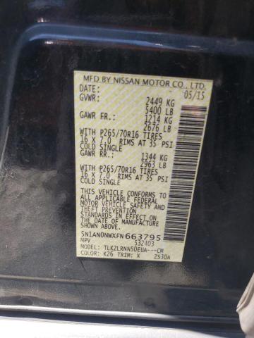 2015 NISSAN XTERRA X 5N1AN0NWXFN663795