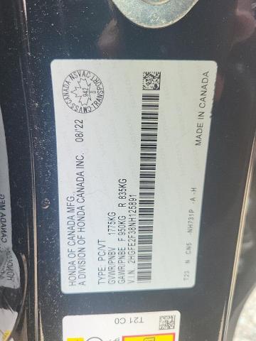 2022 HONDA CIVIC EX - 2HGFE2F38NH125891