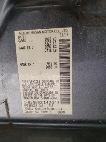 1N4BL4BV3KC142043 Nissan ALTIMA S