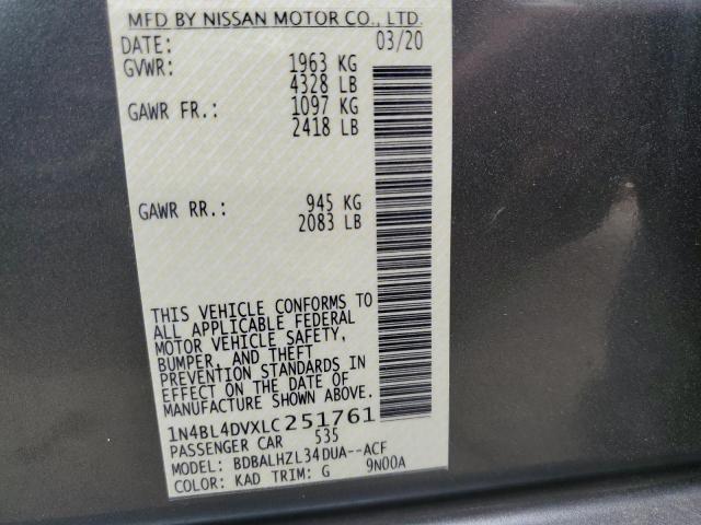 1N4BL4DVXLC251761 Nissan ALTIMA SV