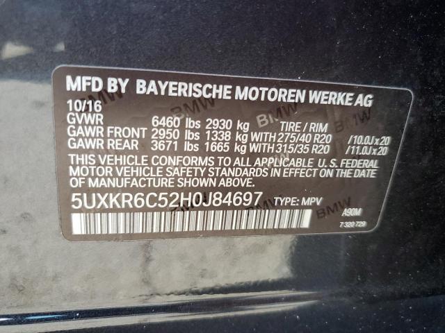 5UXKR6C52H0J84697 2017 BMW X5, photo no. 13