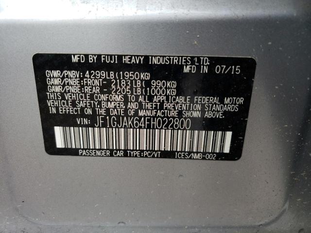 JF1GJAK64FH022800 Subaru Impreza Premium Plus