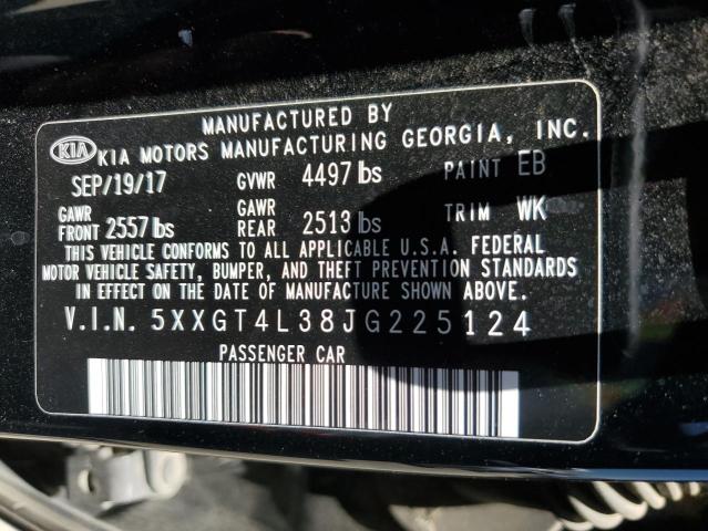 5XXGT4L38JG225124 KIA Optima Lx