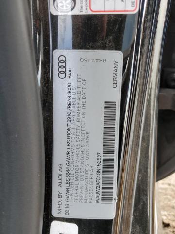 2016 AUDI S7 - WAUW2AFC4GN152997