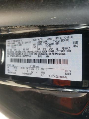 1FMCU0F65LUB70330 Ford ESCAPE S