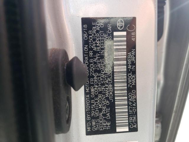 JTDKBRFU5J3075410 Toyota PRIUS