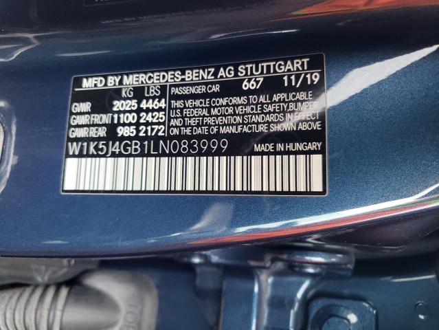 W1K5J4GB1LN083999 Mercedes-Benz CLA 250